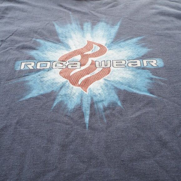 Rocawear Vintage 90s Y2K Long Sleeve Graphic Starburst T-Shirt Navy Men's 3XL - Picture 9 of 10